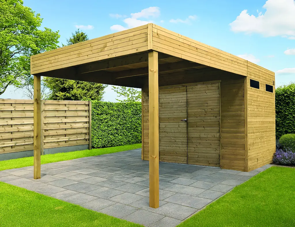 Abri de jardin Palermo traité S8746-1 300X290+290 CM