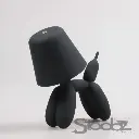 LAMPE DE TABLE CHIEN NOIR