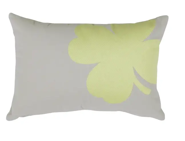 Coussin déco outdoor Trèfle 44x30 cm