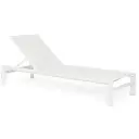 Lit de soleil aluminium et textilène white Bizzotto (sur commande)