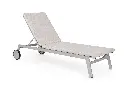 Lit de soleil aluminium et textilène avec coussin (sur commande)