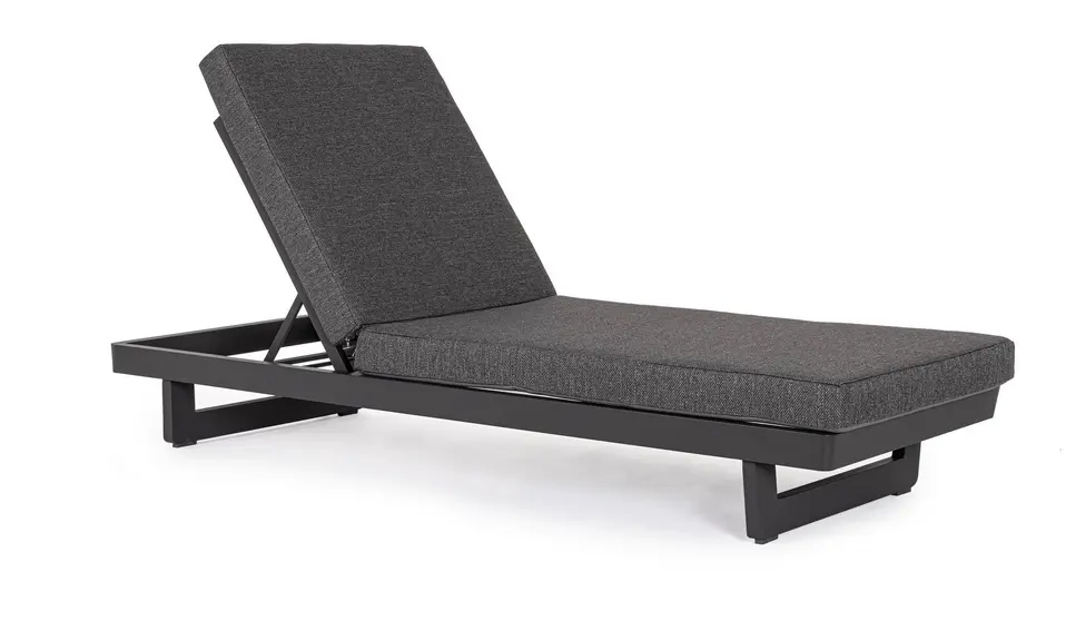 Lit de soleil infinity en aluminium avec coussin Olefin