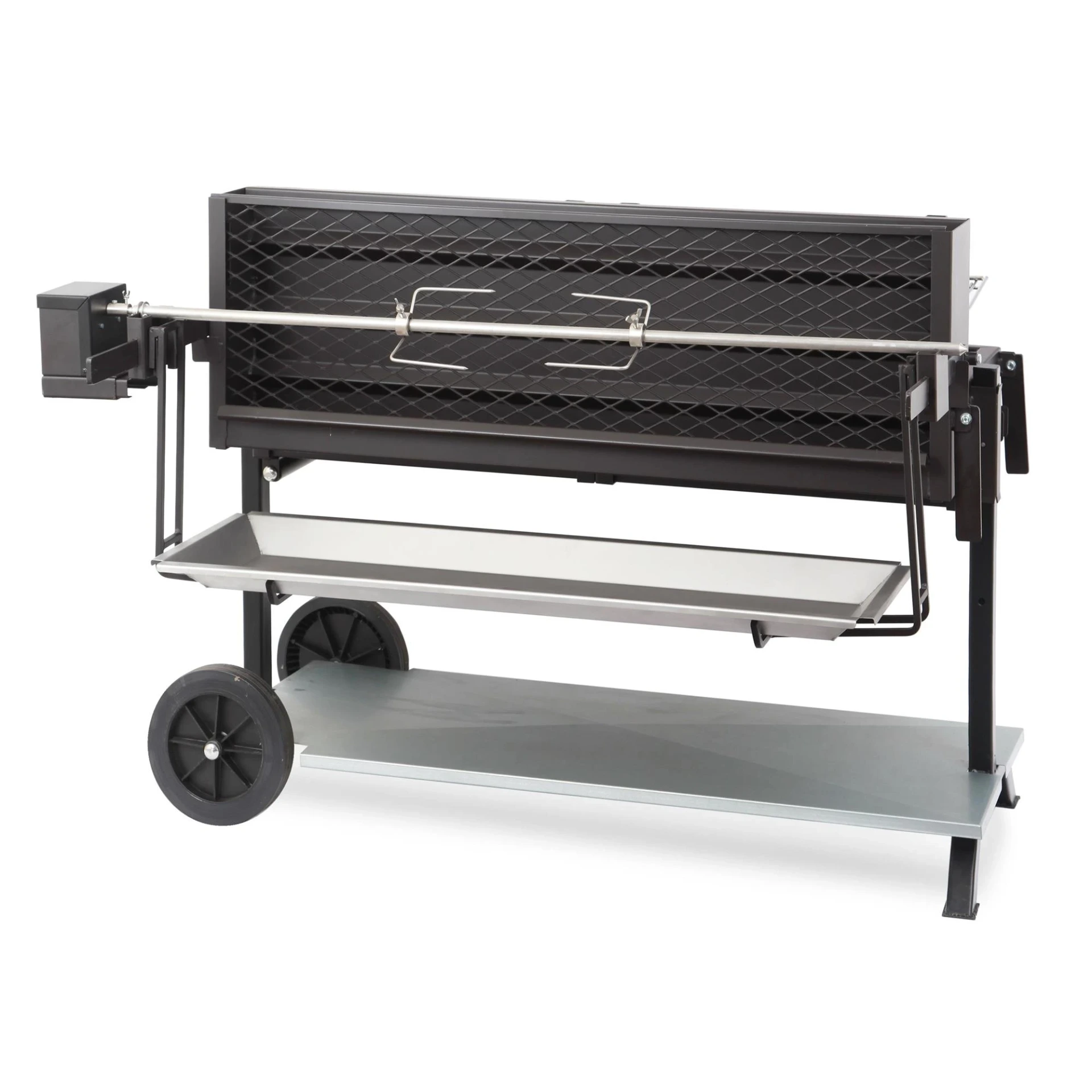 Barbecue Méchoui sur chariot avec cuisson verticale