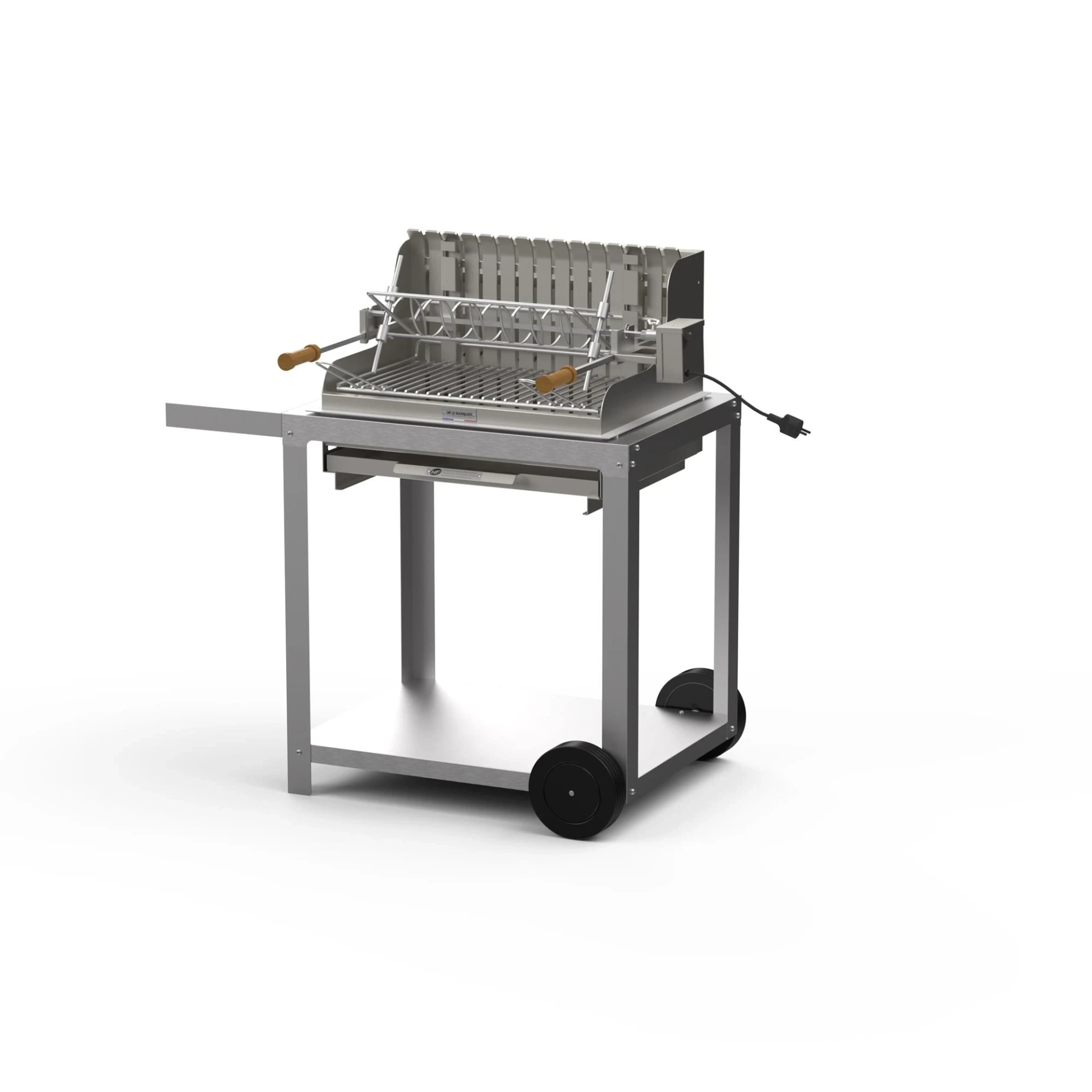 Barbecue Mendy INOX 54x32 sur chariot