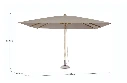 Parasol aluminium imitation bois 3x4 m taupe