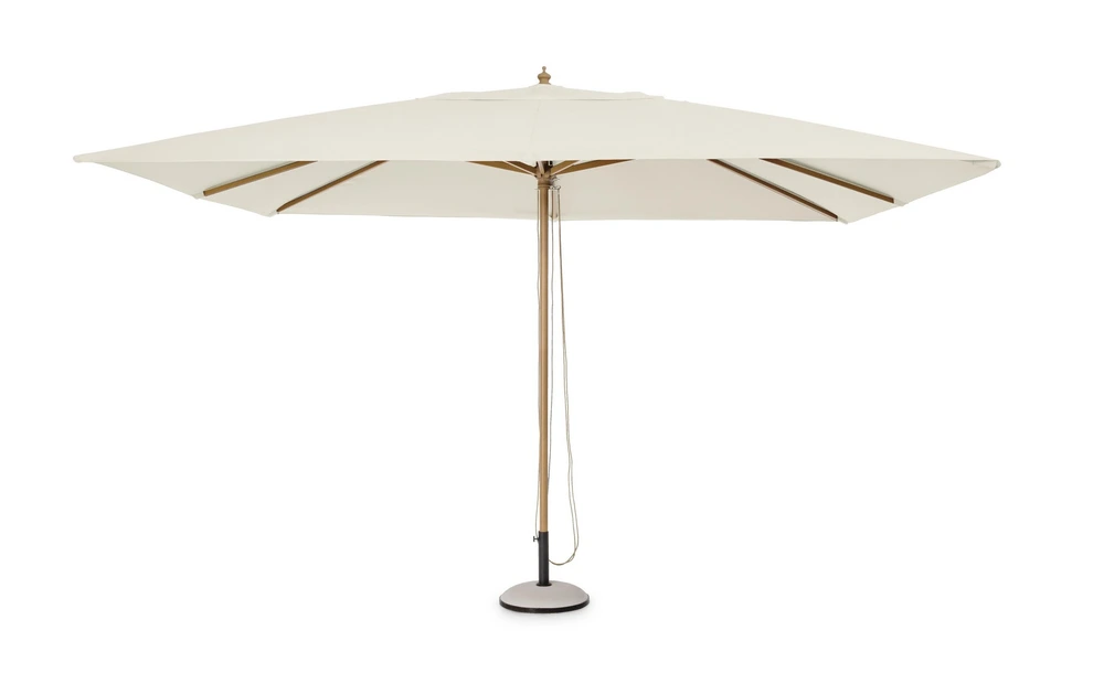 Parasol aluminium imitation bois 3x4 m naturel