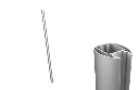 Lot de 2 piliers alu  Umbrosa avec ancre de bétonnage à 80°
