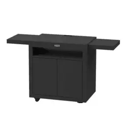 Desserte meuble 80 avec tablettes noires pour planchas de 45 à 75 cm