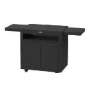 Desserte meuble 80 avec tablettes noires pour planchas de 45 à 75 cm