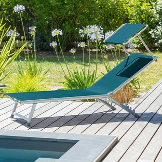 Lit de soleil Soledad canard avec pare soleil