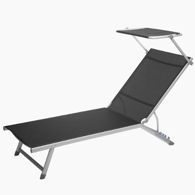 Lit de soleil Soledad gris avec pare soleil 