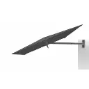 Parasol mural 230x230 cm noir avec housse protection