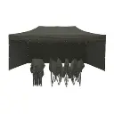 Tonnelle pliante noire 3x4,5 m