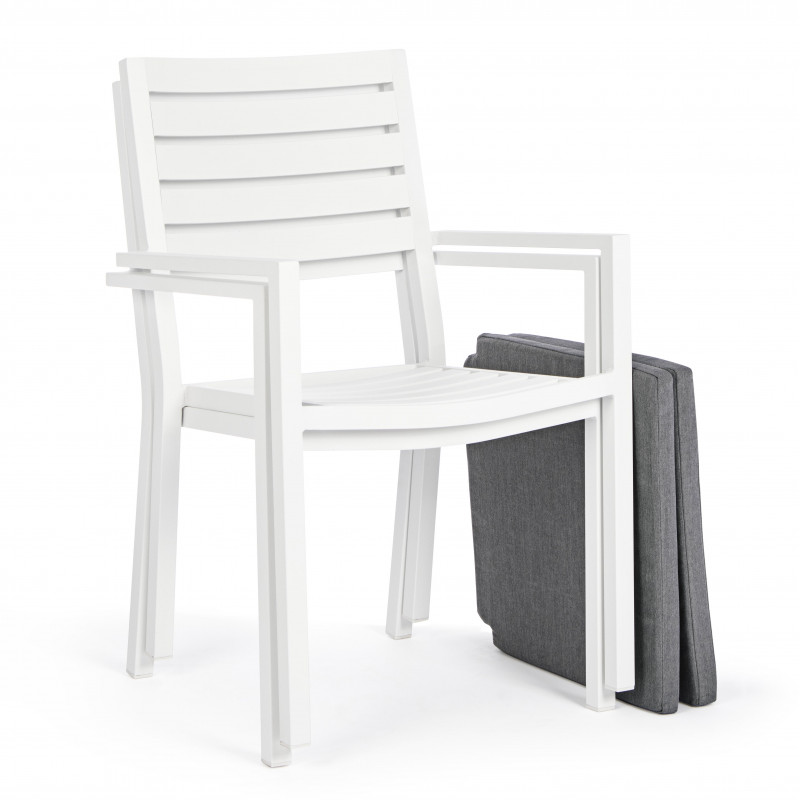 Lot de 4 fauteuils Helina avec coussins