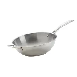 Wok en acier inoxydable