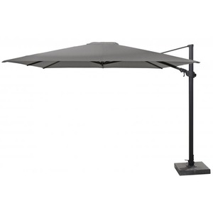 Parasol déporté 3x3 m prémium + pieds roulettes 125 kg + housse de protection
