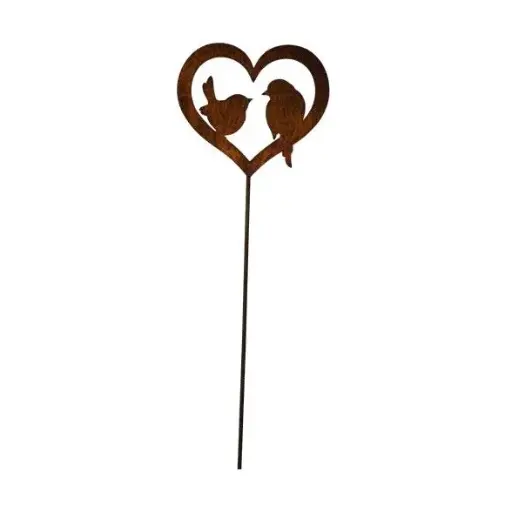 2 oiseaux dans coeur H10cm+tige
717002VH10S
