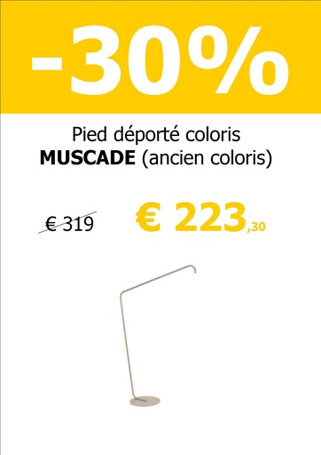 Pied déporté pour Balad H38 cm coloris muscade (ancien coloris)