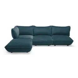 Sumo Corner Sofa velvet reycled Petrol