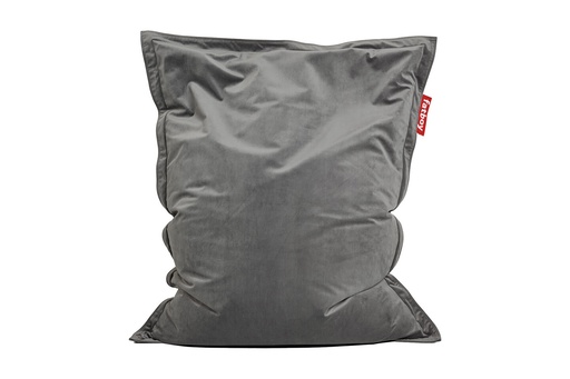 Pouf original slim velvet recycled taupe