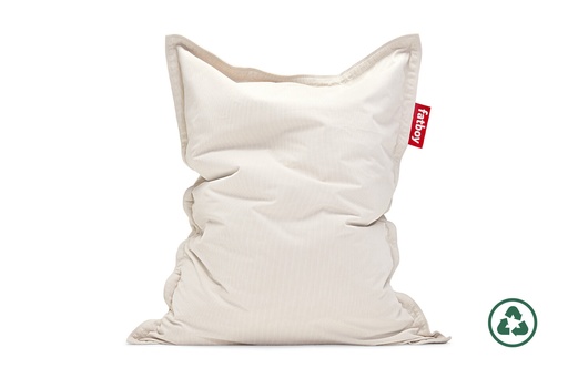 Pouf original slim recycled cord cream