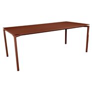 Table CALVI en FENIX 160x80 cm coloris ocre rouge