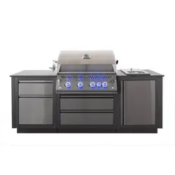 Cuisine extérieur de LUXE Oasis 105 avec grill encastré 32 série 700