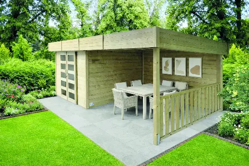 Abri de jardin ARHUS S8387-1 traité 330(656)x242 cm