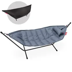 Hamac Superb Deluxe storm blue avec coussin et housse de protection    