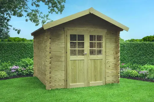 Abri de jardin NIMES traité S8311-1 240x240 cm