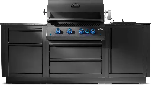 Cuisine extérieur de LUXE Oasis compact BIG32-1 noir mat