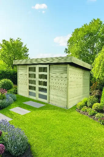 Abri de jardin MALMO traité S8213-1 390x310 cm