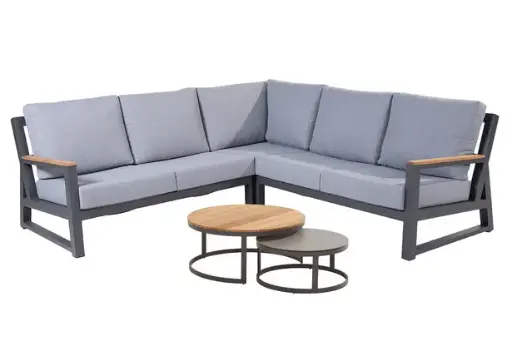 Ensemble Gigi angle+ set de 2 tables basses  