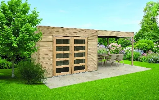 Abri de jardin SALERNO traité S8732-1 299+293x199 cm