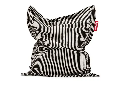Pouf original slim terry black/crème
