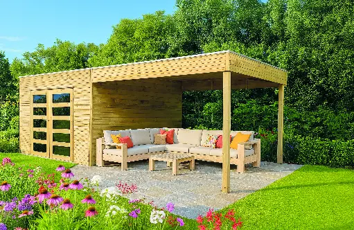 Abri de jardin TARENTO traité S8742-1  299+293x291 cm