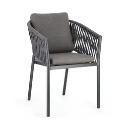 Fauteuil aluminium et corde