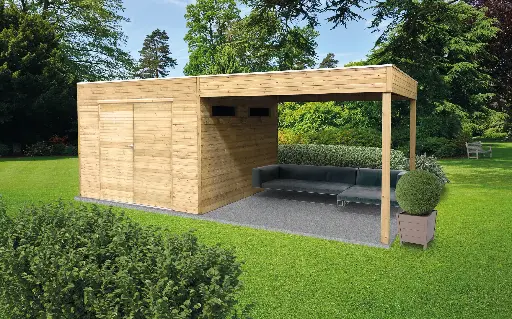 Abri de jardin Messina traité S8745-1 300+290x290 cm 