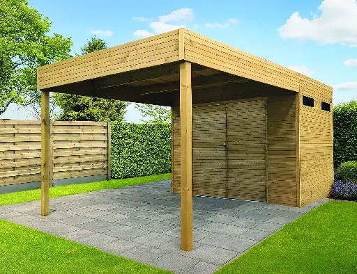 Abri de jardin Palermo traité S8746-1 300X290+290 CM