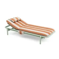 Sunbun daybed mist green/stripe orange/crème