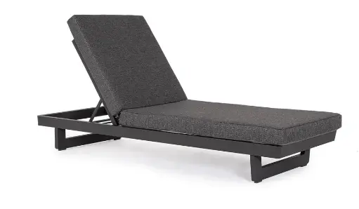 Lit de soleil infinity en aluminium avec coussin Olefin