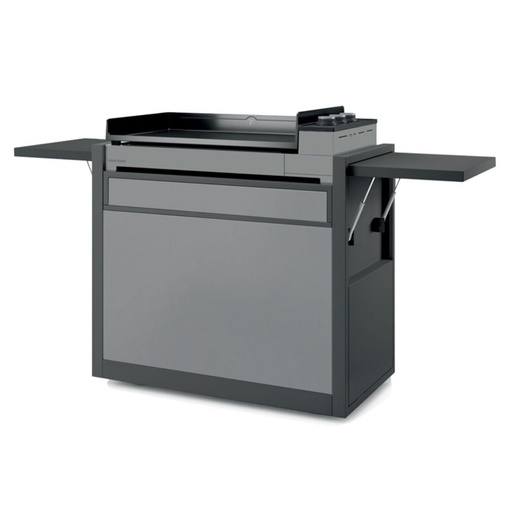 Plancha Premium 75 grise + meuble roulettes