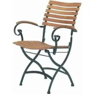 Fauteuil pliant en teck (sur commande par 2)