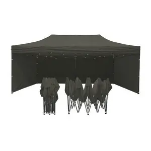 Tonnelle pliante noire 3x4,5 m