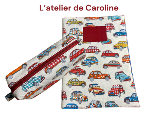 Couverture journal de classe + trousse d'écolier