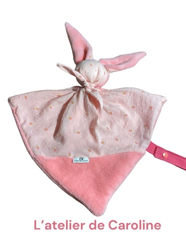 Doudou lapin avec attache tutu  